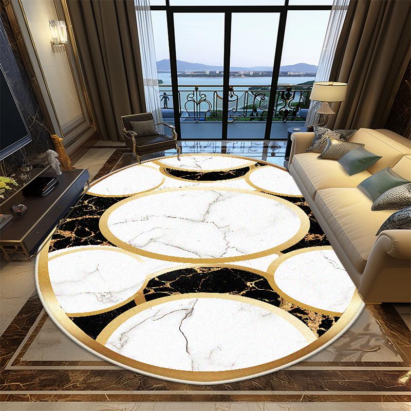 Ковер для гостиной в европейском стиле неправильной формы, роскошное украшение, мягкие большие ковры для спальни, офисный нескользящий складной коврик для пола