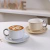 Креативный набор кофейных чашек и блюдец, легкая роскошная простая керамическая кружка, блюдце, кружка для ниши, высококачественная подарочная чашка для воды