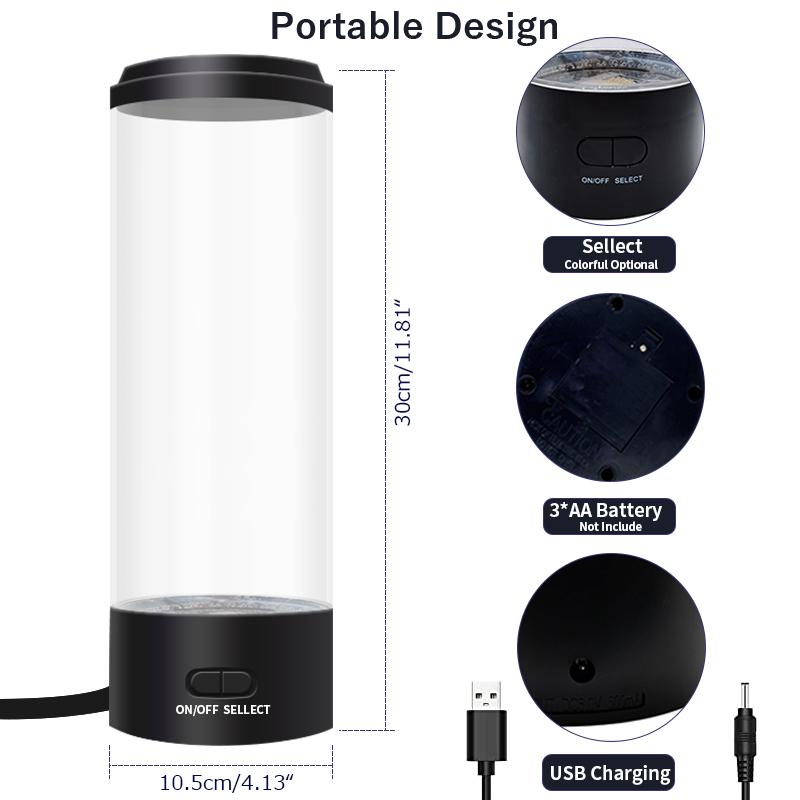 D2 Светодиодная Фэнтези Медуза Лавовая Лампа USB Питание от Батареи Меняющий Цвет Аквариум с Медузами Лампа для Расслабляющего Настроения Настольная Лампа