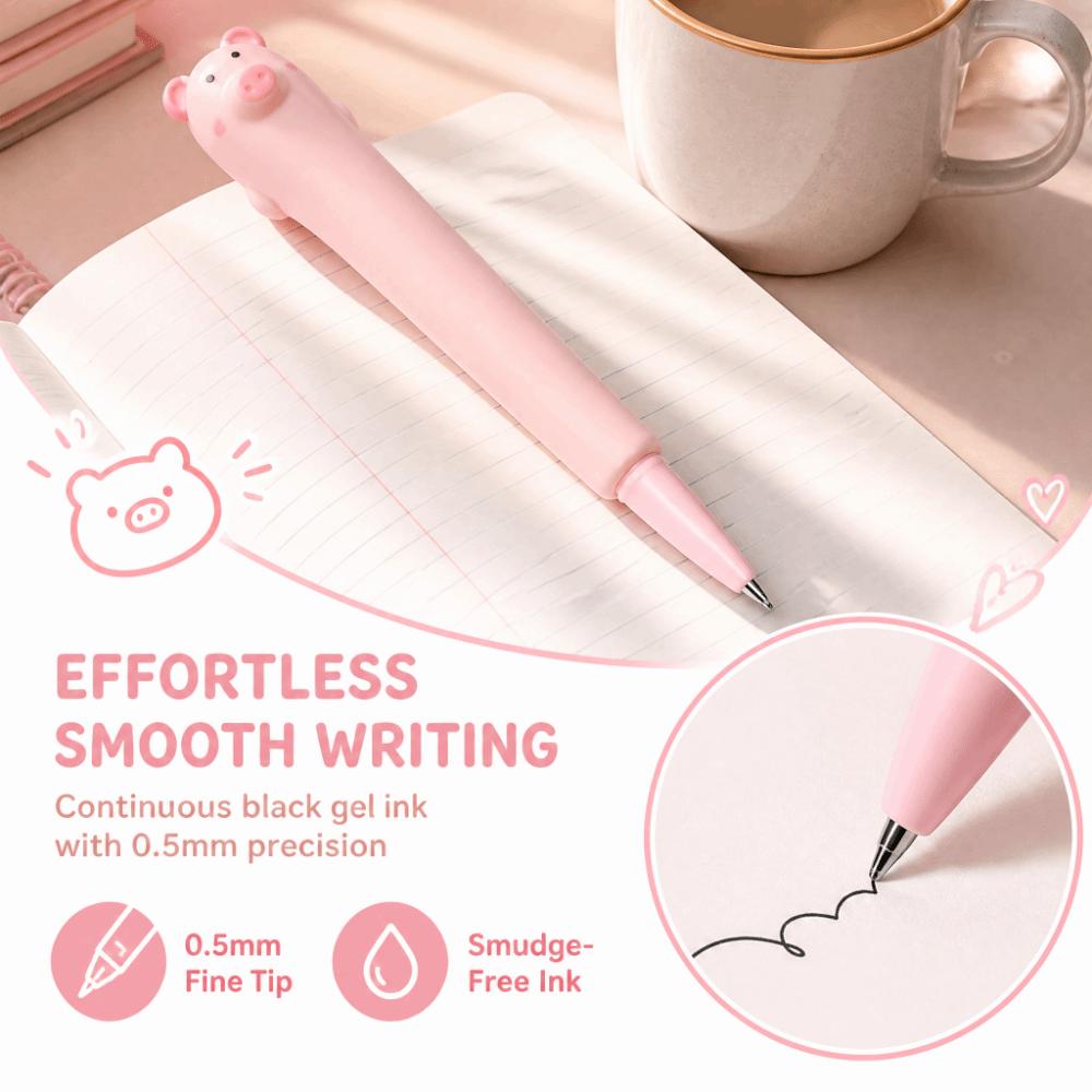 0.5mm Squeeze Pen Pig Shape Student Pen Cute Gel Pen Office