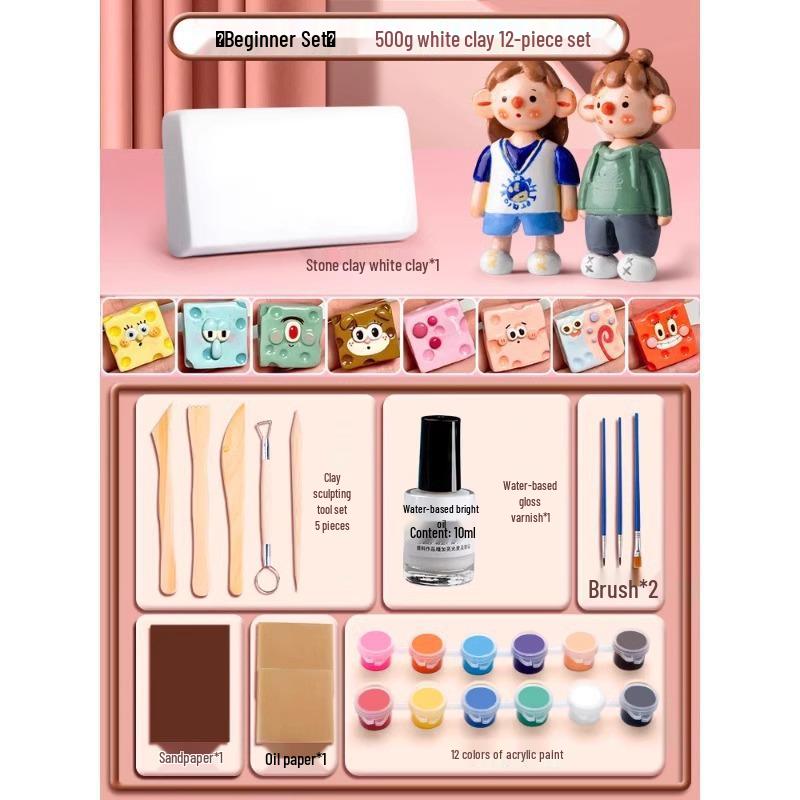 Набор глины для лепки из камня своими руками: Легкая полимерная глина и цветной пластилин для поделок