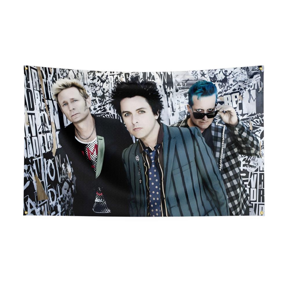 Ggreen Day Flag Rock Music Band Banner   Hd Printing Tapestry Exhibition Music Band Fans Garage Decor
