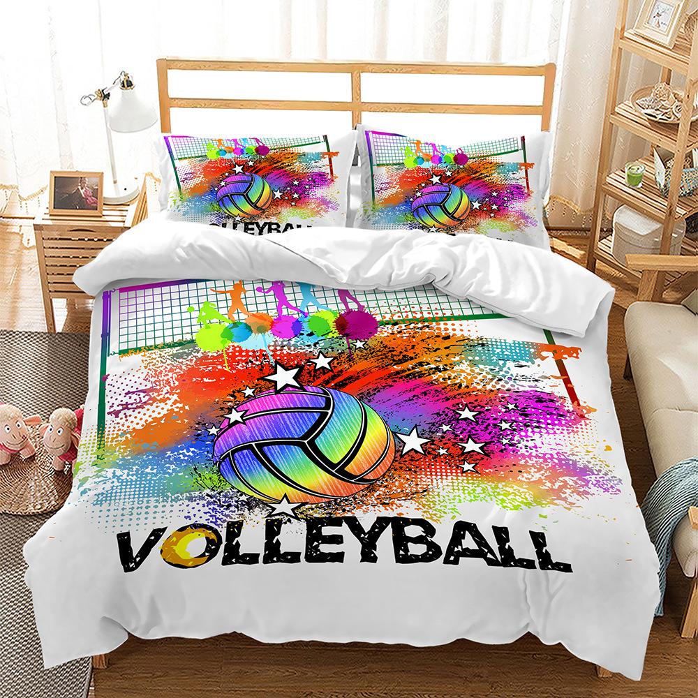Bed Three-Piece Rainbow Star Illustration Series Unicorn 3D Digital Printing Kit