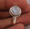 Кольцо из лунного камня из стерлингового серебра 925 пробы, кольцо из цельного камня, эффектное кольцо с драгоценным камнем, свадебное кольцо, подарок на Рождество, прибл. 4,5 г