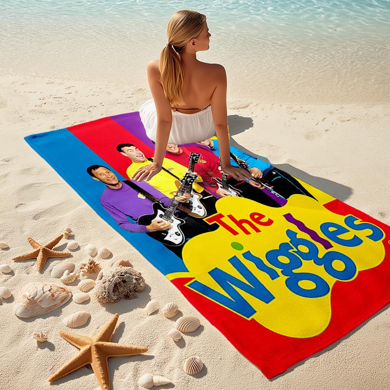 1pc The Wiggles1 Beach Towel, Comfortable and Thick, and Swimming/Bath/Picnic/Camping Towel, Suitable for Seaside Beaches