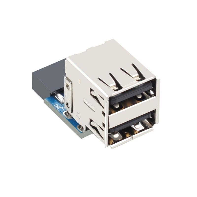 2-портовые USB 2.0 на 9-пиновые female переходники-адаптеры для материнских плат ПК (для внутренней установки)