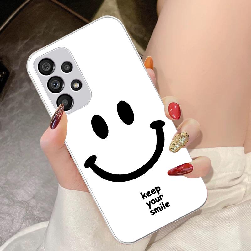 Чехол из закаленного стекла для телефона Samsung Galaxy S10 4G S20 11E 30 S21 21Fe 22 Pro S23 Ultra 5G S8 S9 Plus Сохраняйте свою улыбку