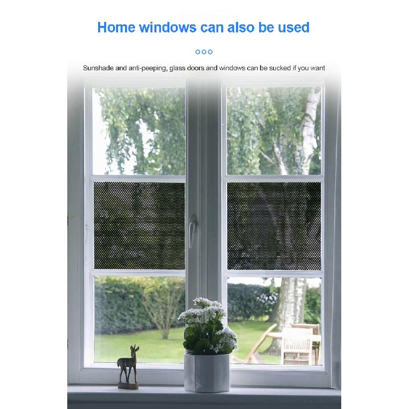 2Pcs 42x38cm DIY Car Stickers Sun Shades Sun Protection Window Cover Black PVC Sunshade Side Window Shield with Small