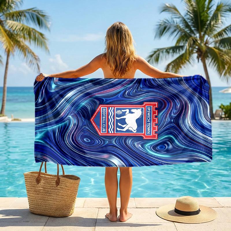 Ipswich Town Football Beach Towel Soft Microfiber Summer Towel Quick Dry Absorbent Towel for Beach Swimming Pool Travel
