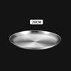 Stainless Steel Circular Barbecue Plate Bone Spitting Dish Korean Style Silver Shallow Dining Disc Round Plate Tableware