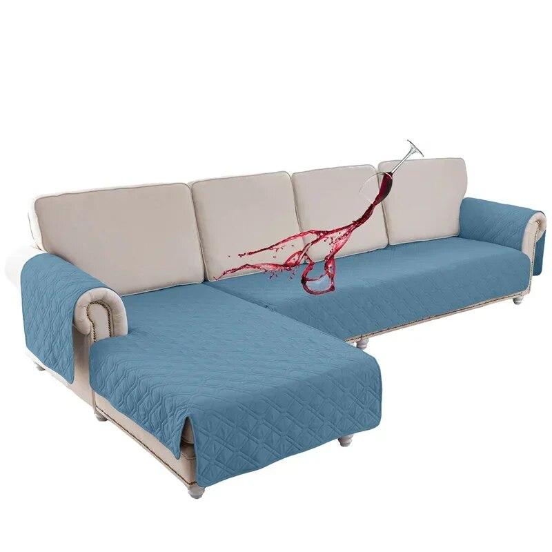 Водонепроницаемый чехол для дивана, стеганый противоскользящий чехол для дивана, угловой диван для гостиной, L-образный коврик для дивана для кошек, собак, защита детской мебели