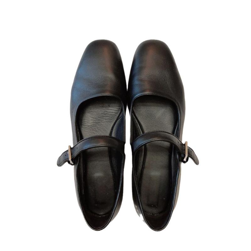 Premium Sheepskin Soft Sole Genuine Leather Mary Jane Single Shoes Women's Shoes One-word Buckle Flat Shoes Small Leather Shoes Ladyshoes
