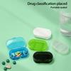 2Pcs Pill Holder Large Capacity Space-saving Food Grade Visible Office Home Mini Case Travel Accessories