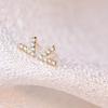 Letter V Earrings for Women Without Taking Off Earrings for Sleeping Simple Korean Style Students Versatile Earrings