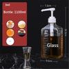 1600 мл прозрачный кофейный сироп Bee Drip Double Scale дозатор для хранения насос Бутылка для выдавливания молока Банка для меда Контейнер