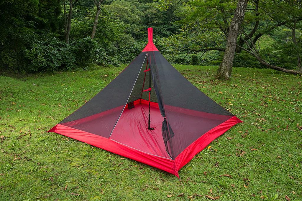 MSR Outdoor Camping Monopole Shelter Front Range Bug Shelter for 4 People Japanese 37039 Red [Genuine Product]
