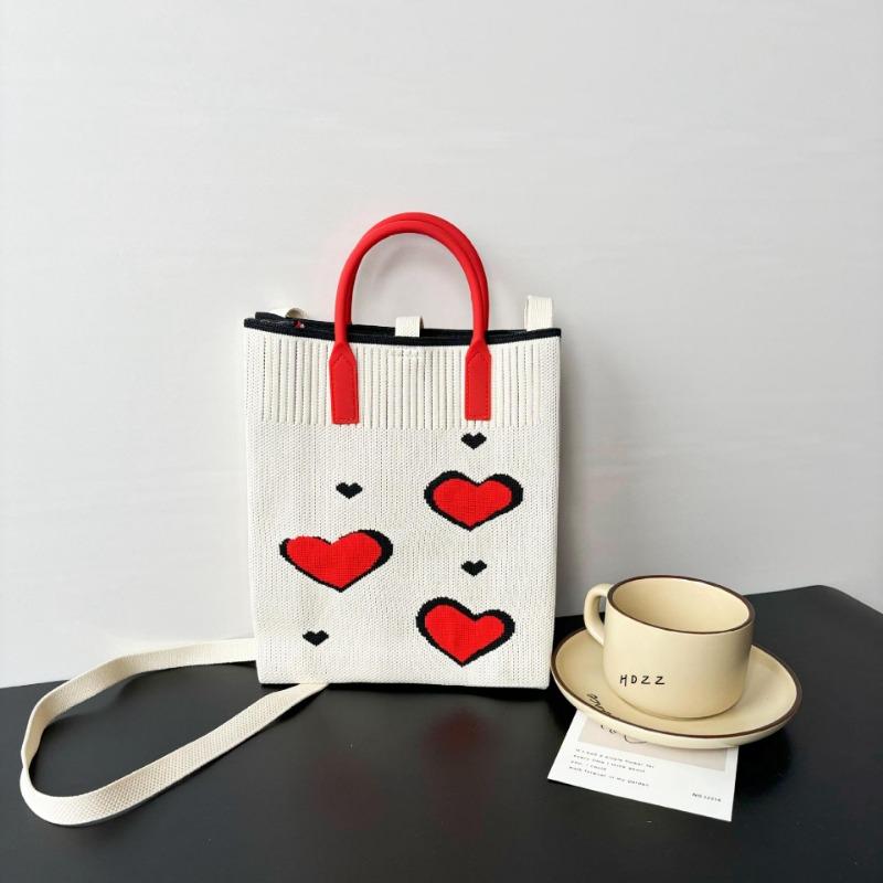 Премиальный стиль, сумка для мобильного телефона большой вместимости, вязаная сумка, нишевая, универсальная, на плечо, мессенджер, мультяшная, модная, дамская сумочка