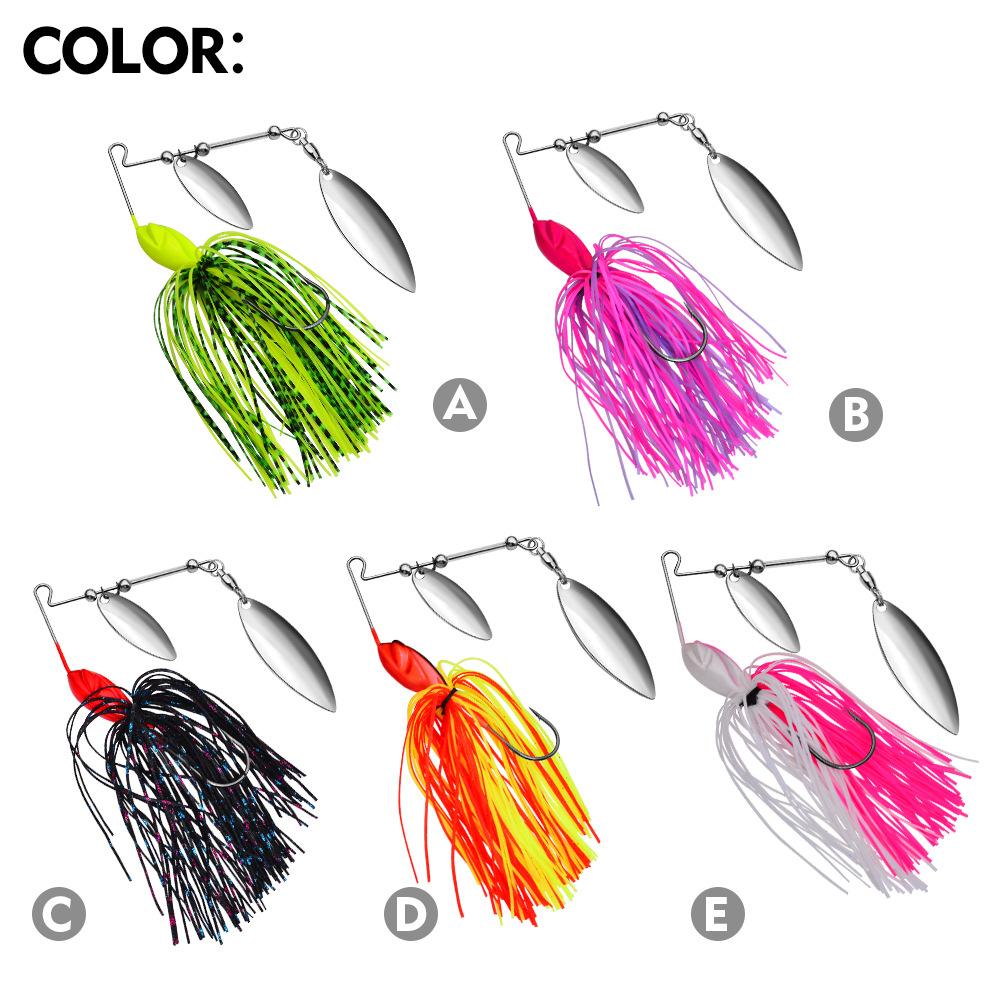 Bearded Lao Lure Bait 10G 14G Tassel Glitter Anti Hanging Bottom Lure Fake Bait Biomimetic Bait Spinnerbait