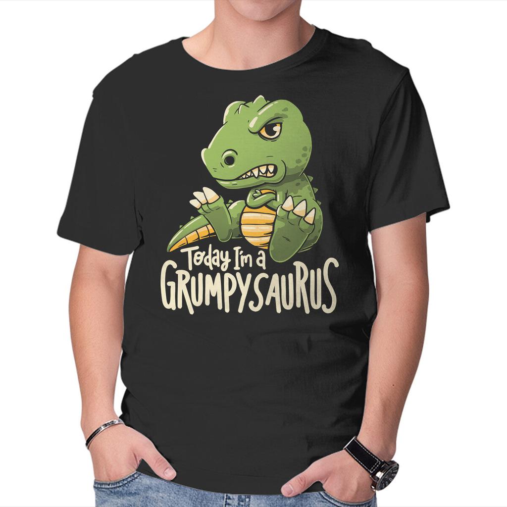 Unisex Crew Neck T-Shirt Grumpysaurus Graphic Short Sleeve Casual Tee