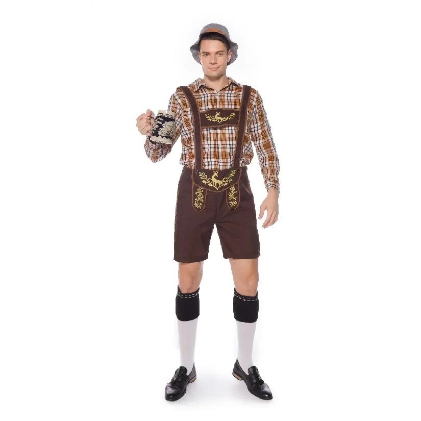 Oktoberfest Costume Man Bavarian Octoberfest German Festival Beer Cosplay Adult Male Halloween Party Costumes Set