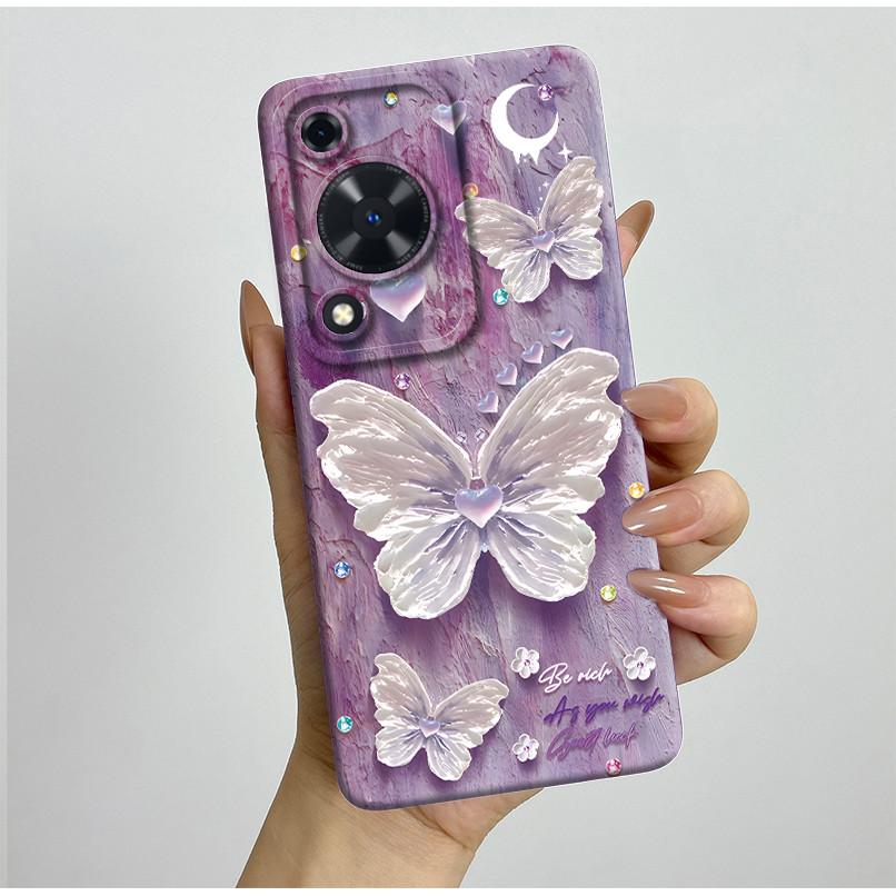 Phone Case For Huawei Nova Y72 Cases Fashion Butterfly Floral Cover For Huawei Nova Y72 NovaY72 Soft Silicone Shockproof Shell
