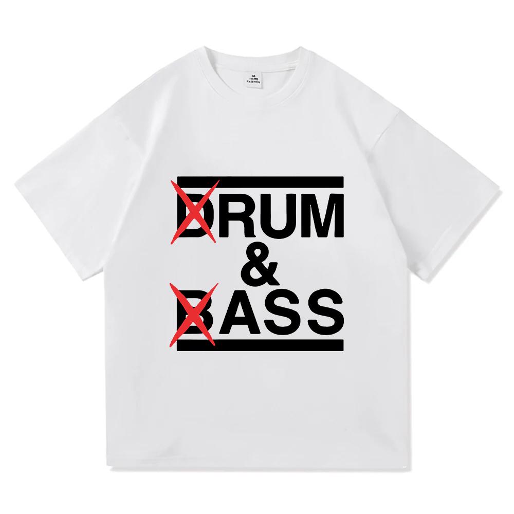 Смешная футболка Drum and Bass Шутки для любителей рома и задниц Футболка с коротким рукавом 100% хлопок Унисекс Модная повседневная футболка Оверсайз