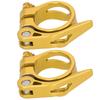 2Pcs 34.9MM Mountain Road Bike Quick Release Seat Post Clamp Tube Clip Accessory(d"or )