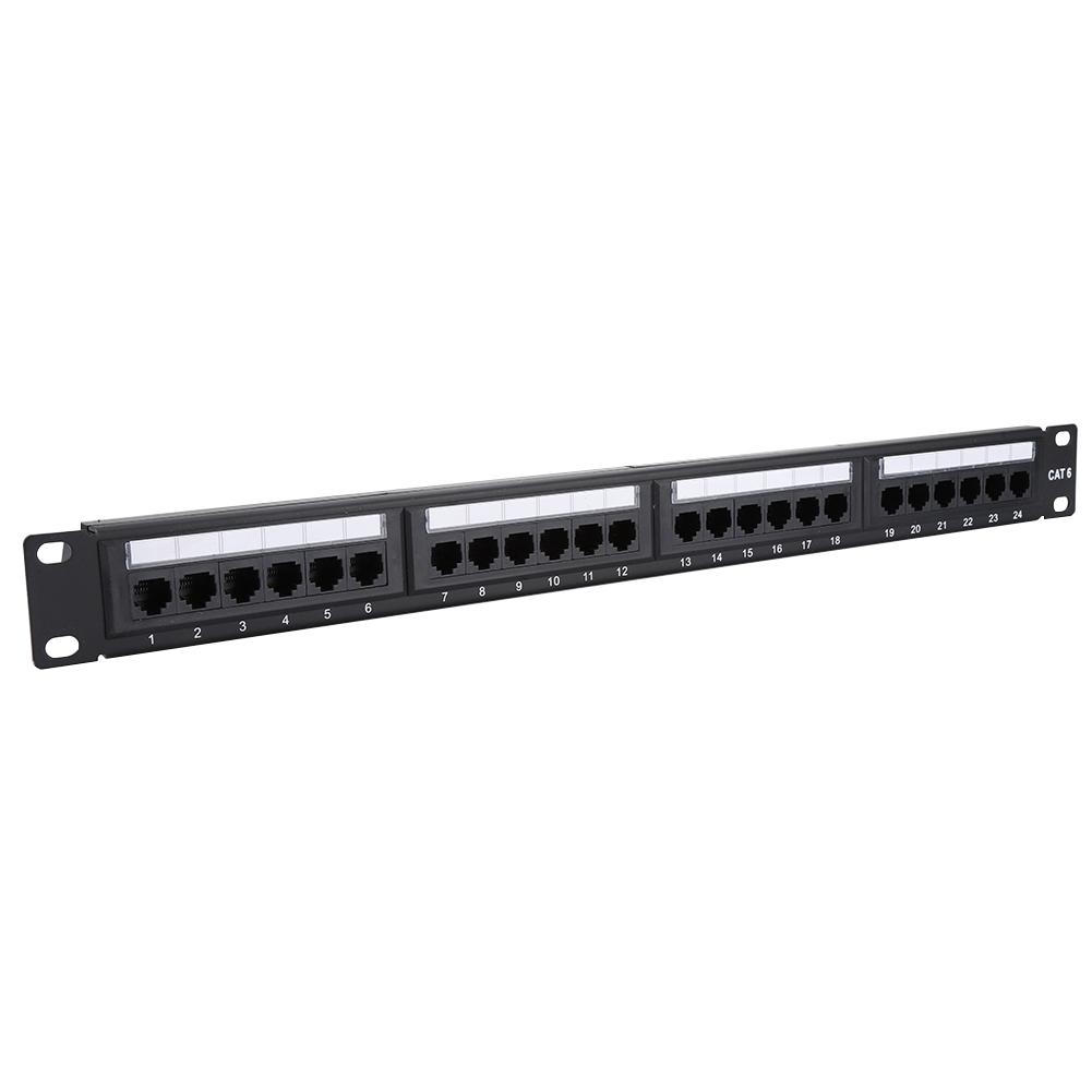 24-портовый монтируемый патч-панель для данных Высокоскоростной CAT6 CAT 6 Стойка для сетевых кабелей