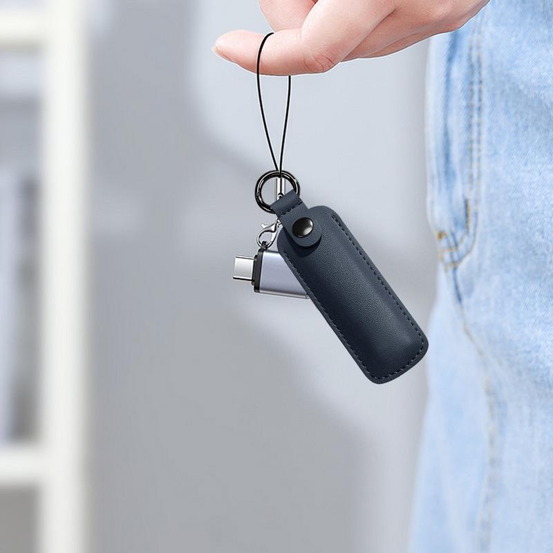 Чехол для U-диска из искусственной кожи, защитный чехол, сумка для хранения USB-флешки, чехол с защитой от потери, держатель для ключей, цифровые аксессуары