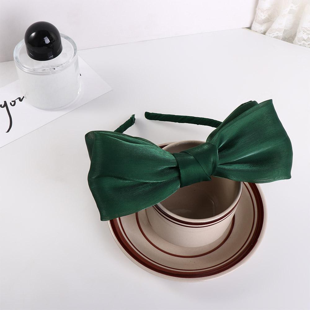 Headress Mesh Barrette Women Headband Bright Silk Hairband Bow Hair Hoop Korean Style Hairband