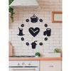 Decorative Heart 12 Accessory Kitchen Wall Clock 3 Mm 60 Cm * 60 Cm