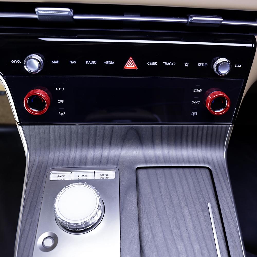 Для Genesis G80 RG3 2025 2026 2 шт. Кольцо-накладка на ручку регулировки кондиционера из алюминиевого сплава, Аксессуары для интерьера