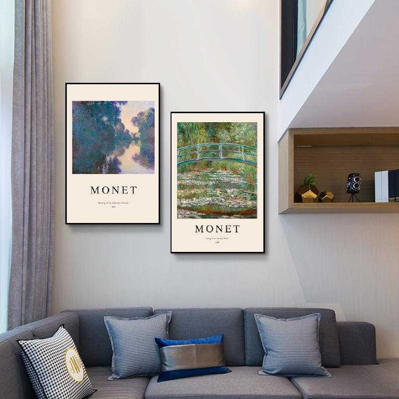 Morning On The Seine Water Lily Pond Landscape Art Print Monet Poster Canvas Painting Wall Picture For Living Room Home Décor