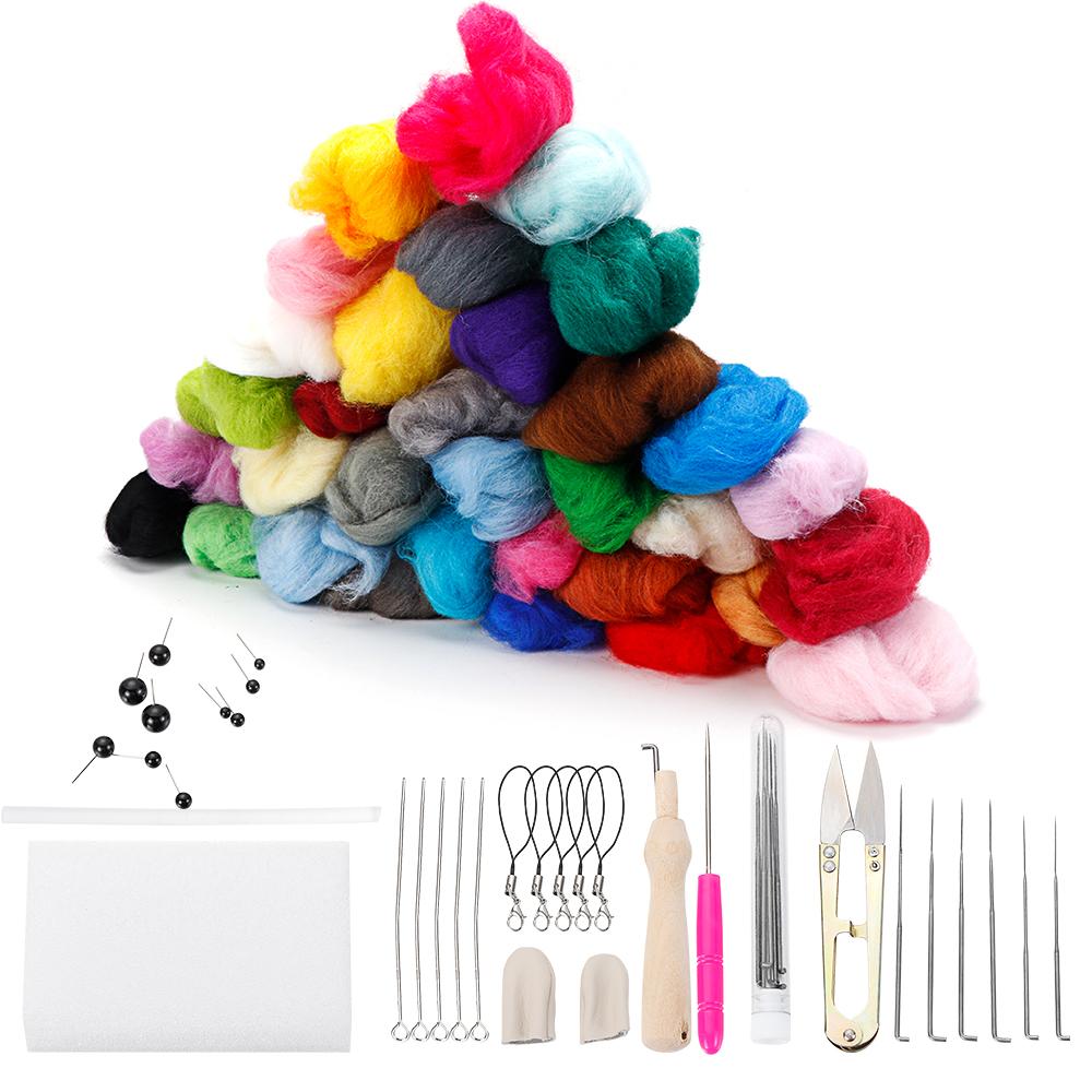 Набор для рукоделия из пеноматериала Стартовый набор инструментов Игла для валяния Набор для валяния Шерстяная пряжа Набор инструментов для шитья