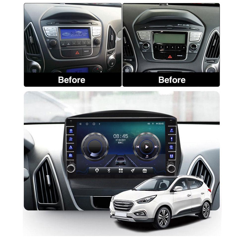 2Din для Hyundai IX35 Tucson 2 LM 2009-2015 с кнопочной ручкой Android автомобильное стерео радио мультимедийный видеоплеер навигация GPS Carplay 2 + 32 ГБ