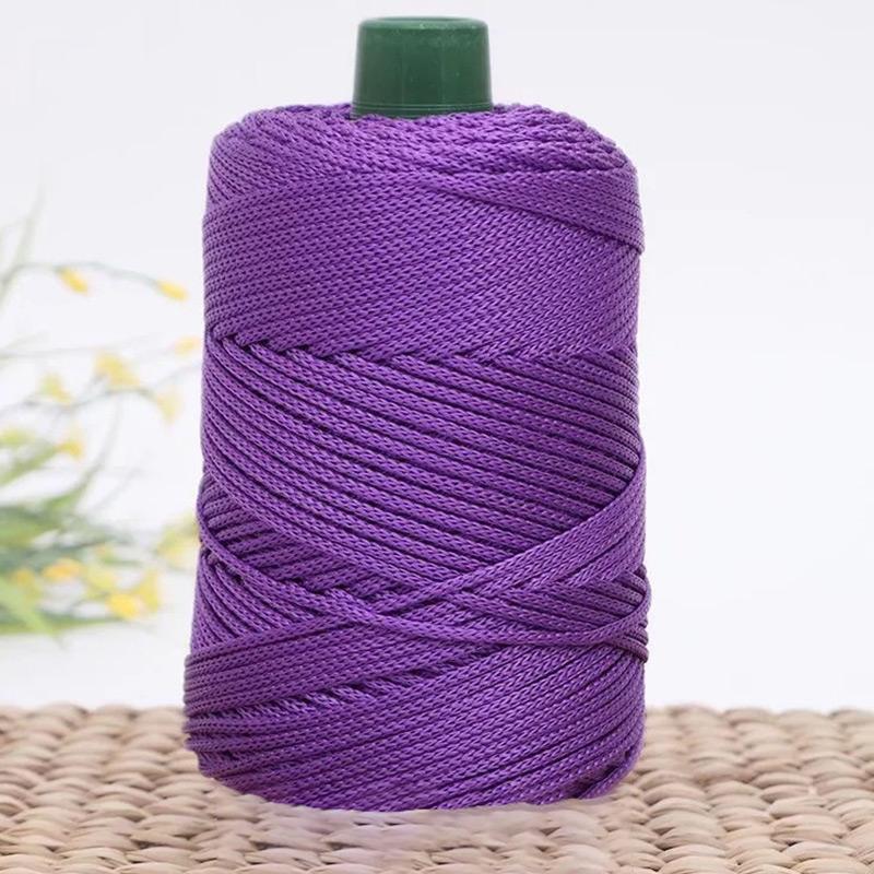 Summer Ice Rope Crochet Yarn Hand Woven DIY Sun Hat Cushion Thick Wool Yarn Knitting Bag Shoes Silk Hollow Line Cord Thread