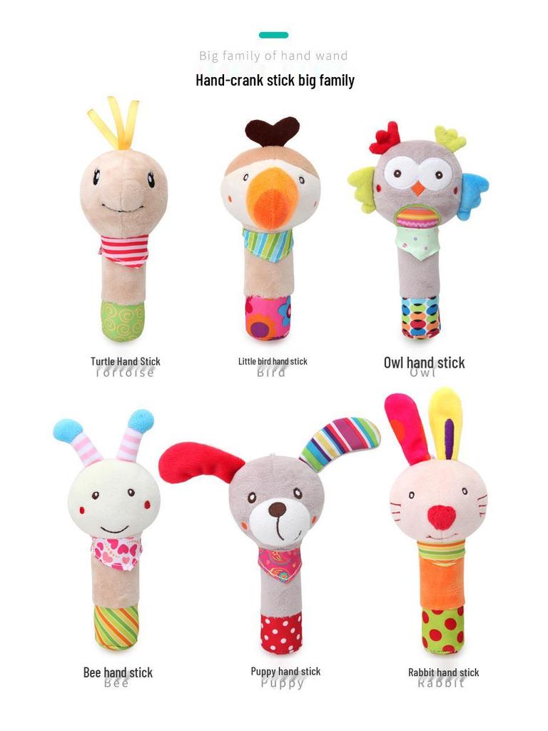 Bbsky Очаровательная плюшевая погремушка-прорезыватель в виде животного для малышей