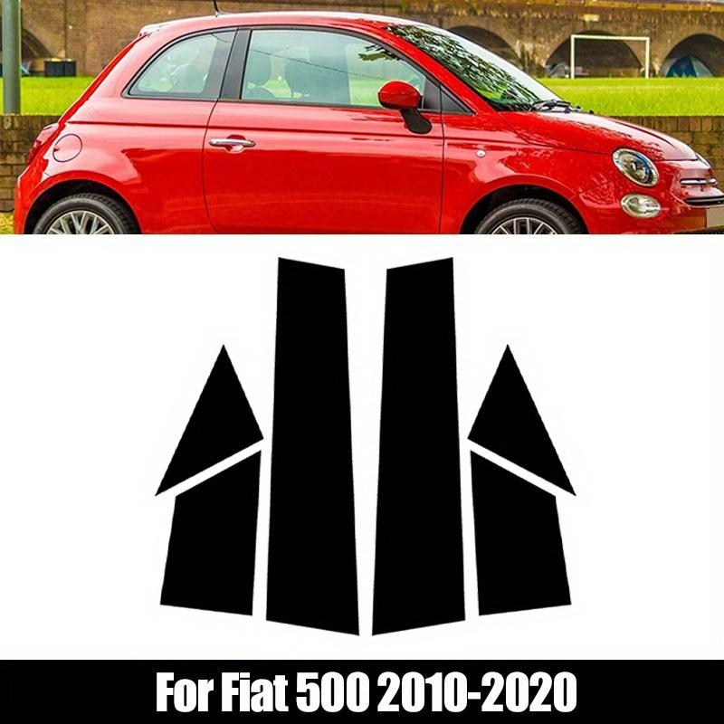 6Pcs Glossy Black Car Window Door Column B C Pillar Post Cover Trim For Fiat 500 2010 2011 2012 2013 2014-2020 Decor Stickers