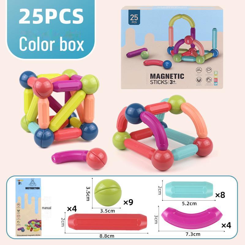 Colorful Magnetic Stick Building Blocks for Kids: Creative Educational DIY Toy Set