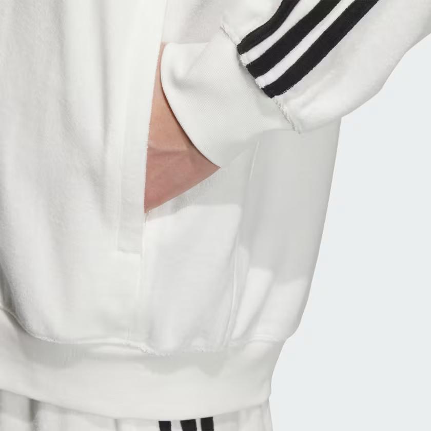 adidas Оригиналы Color Block Логотип Бейсбольный воротник Свободный Длинный рукав На молнии Куртка Мужские Куртки Белый JX8972