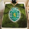 1Pc Sporting FC Print Flannel Blanket, High quality Comfortable for All Seasons, Home Decor, Warmth and Comfort, Perfect for Gifts