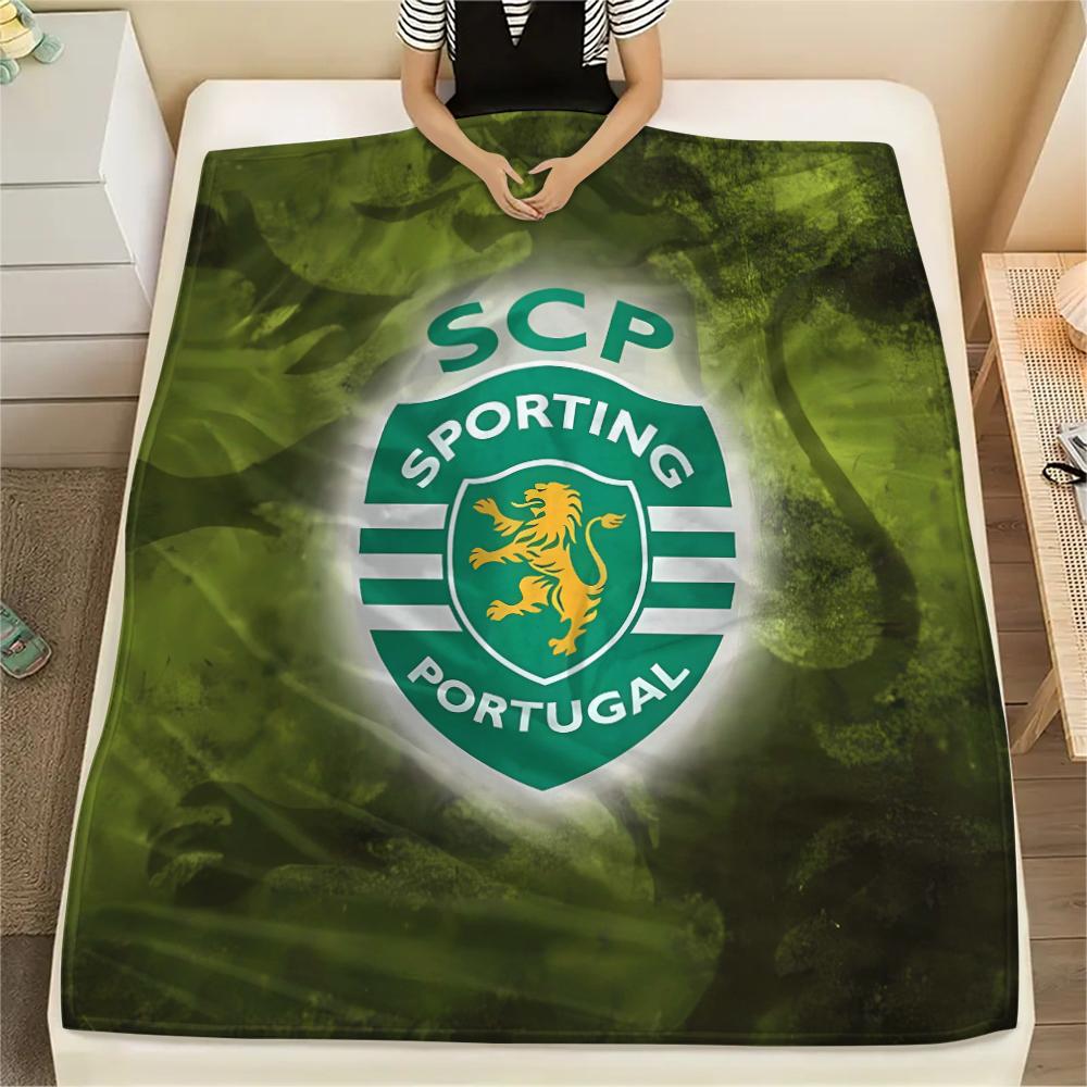 1Pc Sporting FC Print Flannel Blanket, High quality Comfortable for All Seasons, Home Decor, Warmth and Comfort, Perfect for Gifts