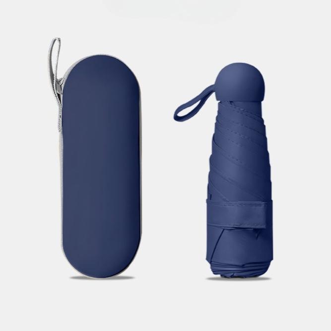 18СМ 6 спиц Легкий Компактный Карманный Зонт с Коробкой для Хранения Складной Дорожный Зонт для Повседневной Жизни Солнечных и Дождливых Дней