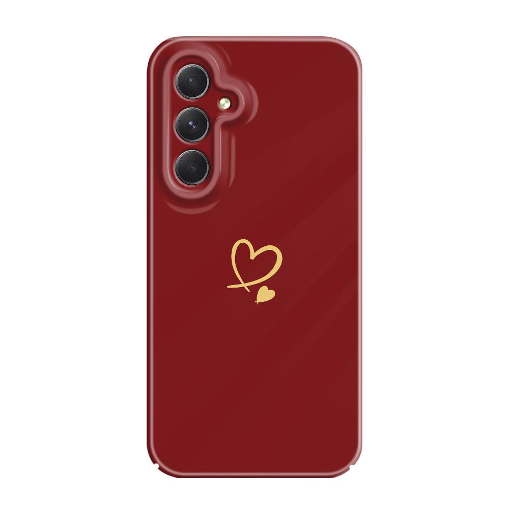 Simple Love Phone Case For Samsung Galaxy A54 A34 A24 A14 A04 A73 A53 A33 A23 A13 A72 A52 A32 4G 5G Film Hard Cover