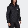 adidas Оригинальный однотонный пуховик с логотипом и капюшоном, мужская верхняя одежда, черный HL9205