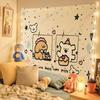 Cute Cartoon Animals Camping Scene Wall Tapestry, Adorable Wall Tapestry Room Decor, Lovely Wall Tapestry Decoration, Sweet Home