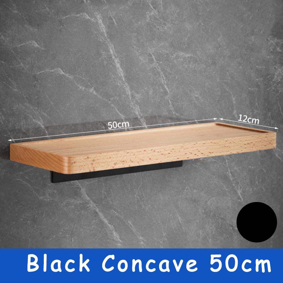 Деревянная полка для ванной комнаты, золотая настенная прямоугольная кухонная алюминиевая полка для ванной комнаты, держатель для душа, шампуня, мыла, черная, белая