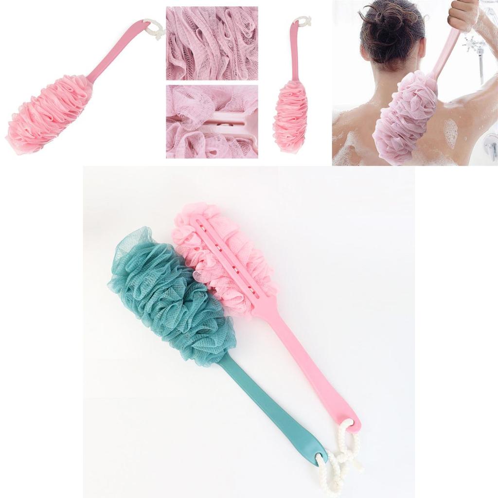Длинная ручка, щетка для тела, спины, душа с мягкой люфой для отшелушивания, чистоты и здоровья кожи