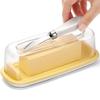 Plastic Butter Storage Box with Lid and Knife Fresh Keeping Cheese Container Kitchen Tool Butter Dish