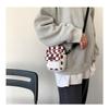 Клетчатая одноплечевая холщовая маленькая женская сумка Harajuku Girl Soft Sister Trend Crossbody Bag